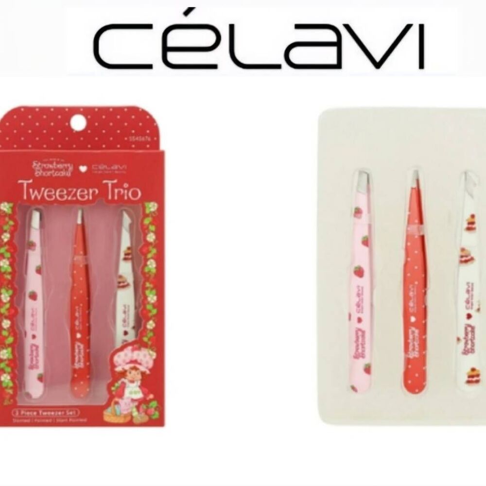 Celavi X Strawberry Shortcake Tweezer Trio